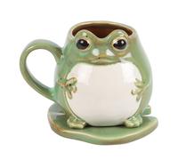 Something Different Frog Mug & SaucerOne Size Green/White SD6022