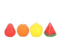 Something Different Fruit Shaped Candle (Pack of 4) (One Size) (Red/Yellow/Orange)