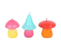 Something Different Funky Fungi Mushroom Candles (Pack of 3) Something Different Multicolor