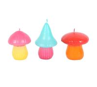 Something Different Funky Fungi Mushroom Candles (Pack of 3) Something Different Multicolor