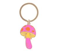 Something Different Funky Fungi Mushroom Keyring (One Size) (Pink/Yellow/Orange)