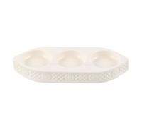 Something Different Geometric Triple Tealight Holder in White Something Different White