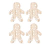 Something Different Gingerbread Man Christmas Coaster Set (Pack of 4) in Medium Beige Something Different Medium Beige