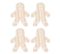 Something Different Gingerbread Man Christmas Coaster Set (Pack of 4) in Medium Beige Something Different Medium Beige