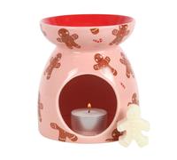 Something Different Gingerbread Man Wax Melt Burner Set in Dark Red Something Different Dark Red