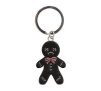 Something Different Gingerdead Man Keyring in Black Something Different Black One Size