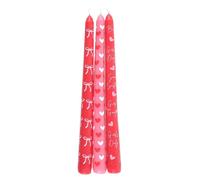 Something Different Girl Gang Bow & Heart Taper Candle (Pack of 3) in Pink Something Different Pink