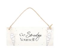 Something Different Go Smudge Yourself Hanging Sign White/black (One Size)