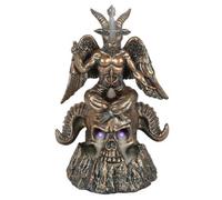 Something Different Gold Baphomet LED Backflow Incense Burner, Gold