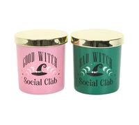 Something Different Good Witch And Bad Witch Scented Candle (Pack Of 2) White/pink/green (One Size)