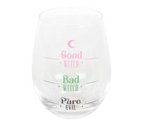 Something Different Good Witch, Bad Witch Stemless Glass in Clear Something Different Clear