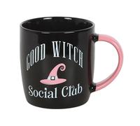 Something Different Good Witch Social Club Mug And Coaster Set Black/pink (One Size)
