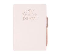 Something Different Gratitude Journal with Rose Quartz Pen - Mindfulness & Wellness Notebook for Daily Reflection, Positivity & Self-Care Writing