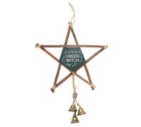 Something Different Green Witch Pentagram Hanging Decoration Green/brown (One Size)