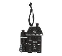 Something Different Haunted Holiday Resin House Christmas Dration in Black Something Different Black