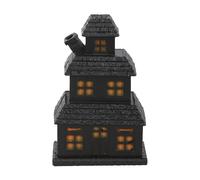 Something Different Haunted House Incense Cone Holder in Black Something Different Black