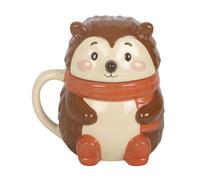 Something Different Hazel Hedgehog Lidded Mug Brown/cream (One Size)