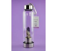 Something Different Healing Crystal Glass Water Bottles (Amethyst - Calming) Something Different Multicolor