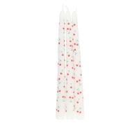 Something Different Heart Cherry Taper Candle (Pack of 3) (One Size) (White/Red/Green)