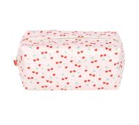 Something Different Heart Cherry Toiletry Bag in Baby Pink Something Different Baby Pink