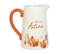 Something Different Hello Autumn Leaf Ceramic Flower Jug in Orange Something Different Orange