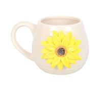 Something Different Hello Sunshine Sunflower 3D Rounded Mug in Bright Yellow Something Different Bright Yellow