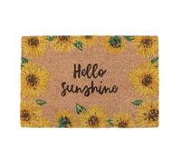 Something Different Hello Sunshine Sunflower Door Mat (One Size) (Yellow/Brown)