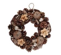 Something Different Hessian Leaves Wreath Brown (One Size)