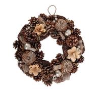 Something Different Hessian Leaves Wreath in Brown Something Different Brown
