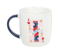 Something Different His Lordship Playing Card Mug (One Size) (White/Red/Blue)