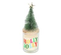 Something Different Holly Jolly Pine & Fir Christmas Tree Candle in White Something Different White