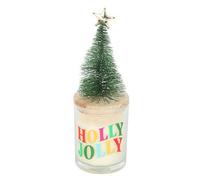 Something Different Holly Jolly Pine & Fir Christmas Tree Candle White/green (One Size)