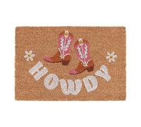 Something Different Howdy Cowboy Boot Door Mat Natural (One Size)