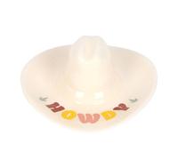 Something Different Howdy Cowboy Hat Trinket Dish in White Something Different White