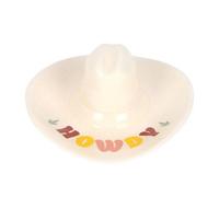 Something Different Howdy Cowboy Hat Trinket Dish White (One Size)