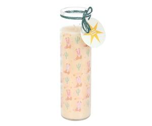 Something Different Howdy Floral Cowboy Boot Tube Candle (One Size) (Orange)
