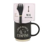 Something Different I Would Rather Be Camping 3 in 1 Mug Set in Black Something Different Black
