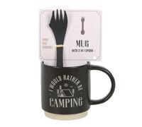 Something Different I Would Rather Be Camping 3 in 1 Mug Set in Black Something Different Black