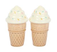 Something Different Ice Cream Salt and Pepper ShakersOne Size White/Brown SD107