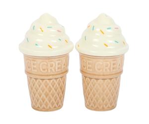 Something Different Ice Cream Salt and Pepper ShakersOne Size White/Brown SD107