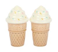 Something Different Ice Cream Salt & Pepper Shakers in Off-White Something Different Off-White