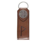 Something Different Joy Viking Rune Faux Leather Keyring Brown/silver (One Size)