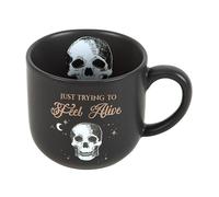 Something Different Just Trying To Feel Alive Mug (One Size) (Black/Gold)