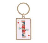 Something Different King Of My Heart Playing Card Keychain, Gold/White, One Size