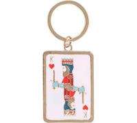 Something Different King Of My Heart Playing Card Keyring in Gold Something Different Gold One Size