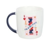 Something Different King Of Our Hearts Playing Card Mug SetOne Size White/Blue