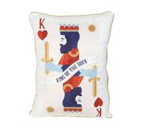 Something Different King Of The Sofa Playing Card Cushion White/dark Blue (One Size)