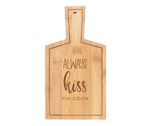 Something Different Kiss The Cook Bamboo Chopping Board in Natural Something Different Natural