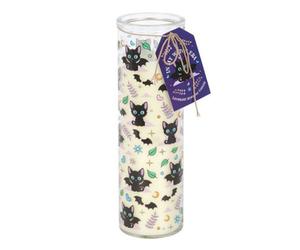 Something Different Lavender Cat Print Tube Candle White (One Size)