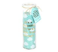 Something Different Lavender & Chamomile Cloud Print Scented Candle in Blue Something Different Blue